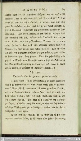 § 31. Decimalbrüche in gemeine zu verwandeln
