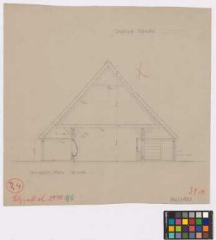 Schinkel ([Landkreis] Osnabrück): Ziegelhof. Stall 2 (Querschnitt)