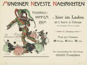 Münchner neueste Nachrichten. Faschingsnummer 1910