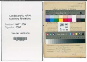 Entnazifizierung Johanna Krause , geb. 26.05.1910 ()