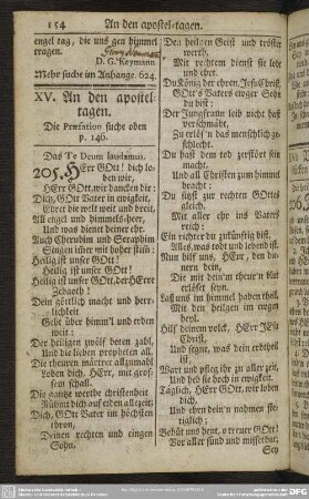 XV. An den apostel-tagen