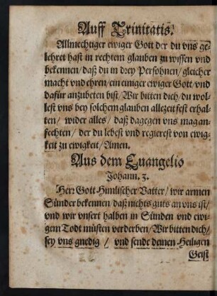 Auff Trinitatis. - Am 27. Sontage nach Trinitatis/ Matth. 25.