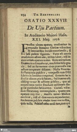 Oratio XXXVII. De Usu Partium