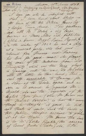 Brief an Friedrich Wilhelm Jähns : 30.01.1866