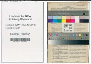 Entnazifizierung Heinrich Roemer , geb. 14.05.1910 (Kaufmaennischer Angestellter)