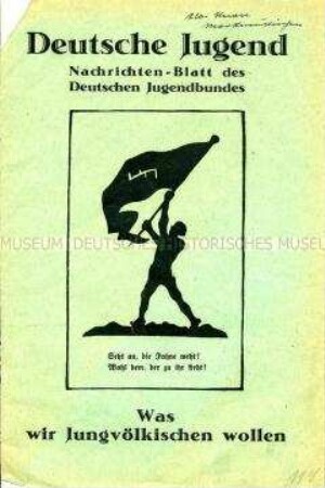 Nachrichtenblatt des Deutschen Jugendbundes, Nr. 2/1924, mit Grundsatzprogramm des Bundes