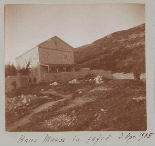 3. April 1905 Haus Maass in safed