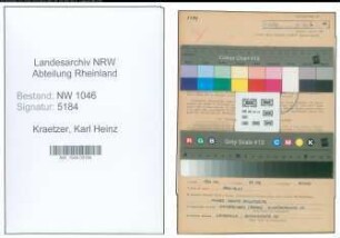 Entnazifizierung Karl Heinz Kraetzer , geb. 14.07.1922 (Gerichtsreferendar)