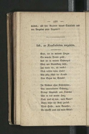 Lied, an Krankenbetten vorzulesen.