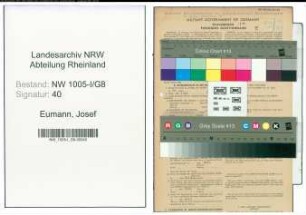 Entnazifizierung Josef Eumann , geb. 19.01.1906 (Maschinenschlosser)