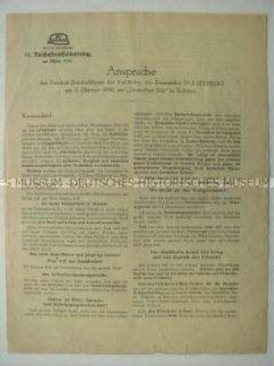 Sonderdruck mit dem Wortlaut der Rede von Duesterberg auf dem 11. Reichs-Frontsodaten-Tag am Rhein 1930