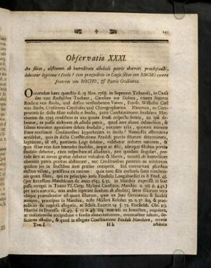 241-248, Observatio XXXI - XXXII