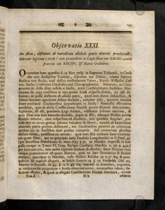 241-248, Observatio XXXI - XXXII