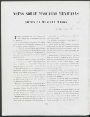 Notas sobre máscaras mexicanas