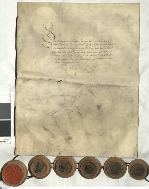 Landgraf Georg II. von Hessen-Darmstadt bekräftigt gegenüber seinem Nachfolger das Testaments-Kodizill zugunsten seines Statthalters, Geheimen Rat...