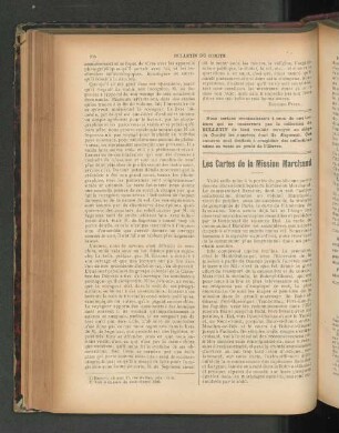 Les Cartes de le Mission Marchand.