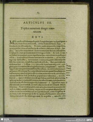 Articulus III. Triplicis intentionis detegit temeritatem