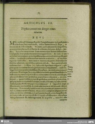 Articulus III. Triplicis intentionis detegit temeritatem