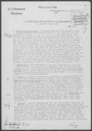 Amlishagen: Inspektionsbericht 1965
