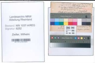 Entnazifizierung Wilhelm Zedler , geb. 16.05.1903 (Lehrer)