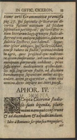 Aphor. IV.