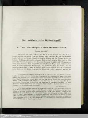 Der aristotelische Gottesbegriff