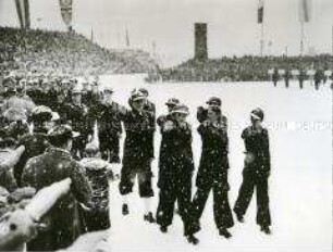 Einmarsch der deutschen Mannschaft bei der Eröffnungsfeier der Olympischen Winterspiele
