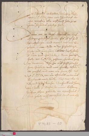 Ms 85-20 - Brief von Anna von Galen an unbekannt
