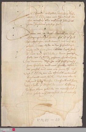 Ms 85-20 - Brief von Anna von Galen an unbekannt
