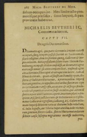 Caput VII. De agris Decumatibus.