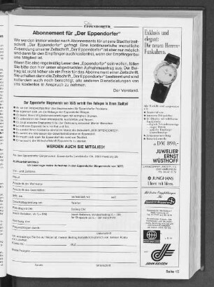 Abonnement für "Der Eppendorfer"