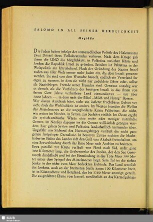 Salomo In All Seiner Herrlichkeit : Megiddo