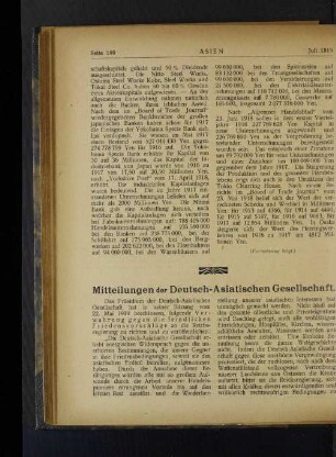 Mitteilungen der Deutsch-Asiatischen Gesellschaft.