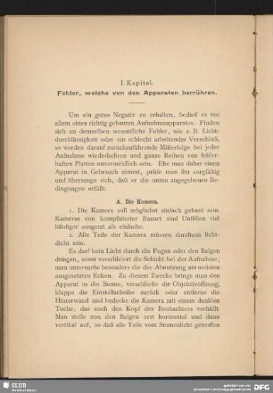 I. Kapitel - Fehler, welche von den Apparaten herrühren