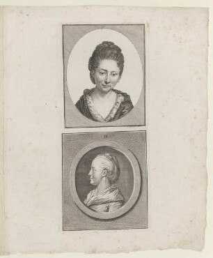 Bildnisse der Elisabetha Sophie Graff und einer Frau Hartmann