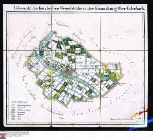 Übersichtskarte der fiskalischen Grundstücke in der Gemarkung Ober-Erlenbach