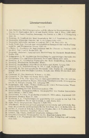 Literaturverzeichnis zu Teil I