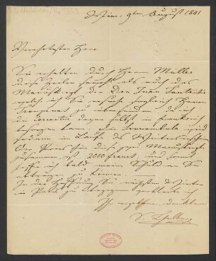 Brief an B. Schott's Söhne : 09.08.1841