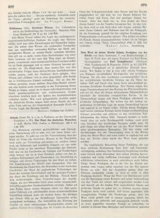 378-379 [Rezension] Dein Wort ist Deiner Kirche Schutz