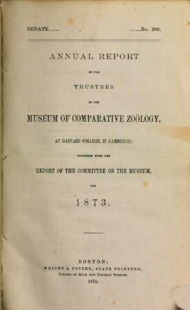 Annual report. 1873 (1874)