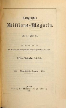 Evangelisches Missions-Magazin. 34. 1890