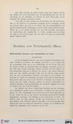 Berichten over Nederlandsche Musea