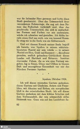Ispahan, Oktober 1924