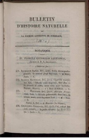 Botanique.