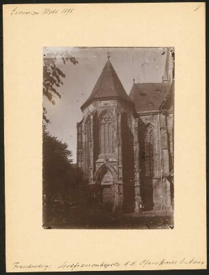 Exkursion Hehl 1898: Liebfrauenkapelle an der Pfarrkirche St. Maria in Frankenberg