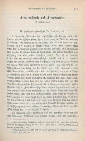 247-267 Strukturchemie und Stereochemie : Fortsetzung