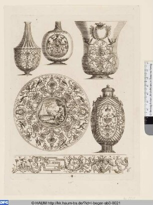 Vorlageblatt für Vasen, Pokal und Schale