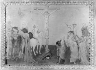 Predella mit Verkündigung und Szenen aus dem Leben Christi — Die Kreuzigung Christi