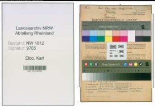 Entnazifizierung Karl Eloo , geb. 28.03.1895 (Metzger)
