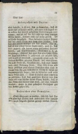 Überziehen mit Papier